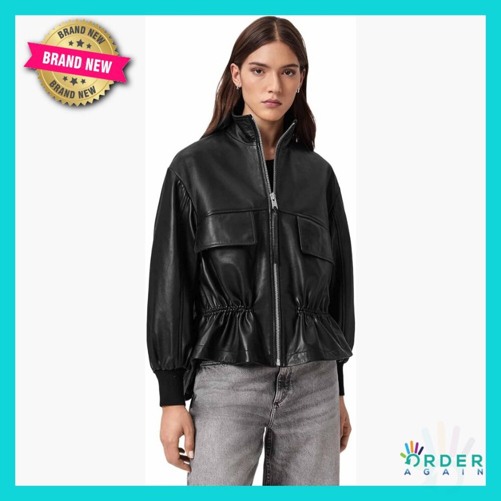 Sheep Leather Casual Jacket Relaxed Fit Classic Chic Outerwear Timeless